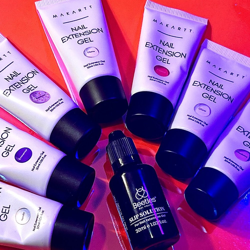 MAKARTT POLYGEL BUNDLE - BRAND NEW TUBES, SLIP SOLUTION + 2X POLYGEL BRUSH